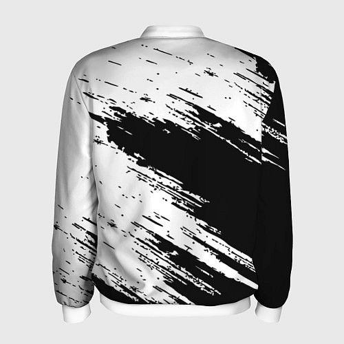 Мужской бомбер Тату компас рун вегвизир - проводник удачи / 3D-Белый – фото 2