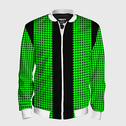Бомбер мужской Color background black green, цвет: 3D-белый