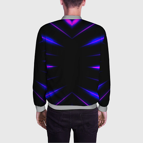 Мужской бомбер Color black neon neon / 3D-Меланж – фото 4