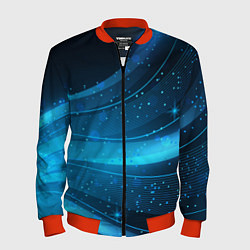 Мужской бомбер Абстракция волнистых линий