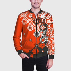Бомбер мужской Красно-черная метаморфоза, цвет: 3D-черный — фото 2