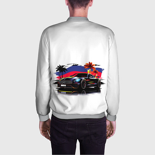 Мужской бомбер Mercedes amg / 3D-Меланж – фото 4