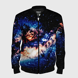 Бомбер мужской Бесконечный космос и туманность, цвет: 3D-черный