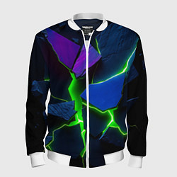 Бомбер мужской Neon tile, цвет: 3D-белый