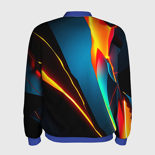 Мужской бомбер Multicoloured neon / 3D-Синий – фото 2