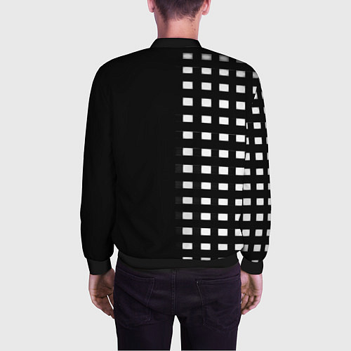 Мужской бомбер Real Madrid клетка / 3D-Черный – фото 4