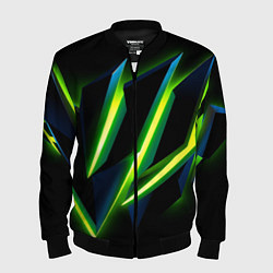 Мужской бомбер Geometric neon