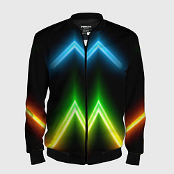Мужской бомбер Neon multicolored lines