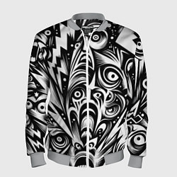 Мужской бомбер Lightnings and faces - ai art fantasy