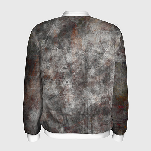 Мужской бомбер Абстракция - gray stone / 3D-Белый – фото 2