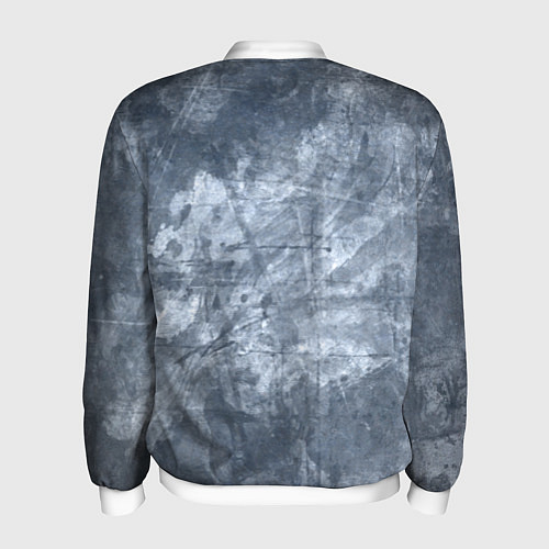 Мужской бомбер Абстракция - gray-blue / 3D-Белый – фото 2