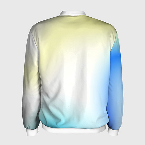 Мужской бомбер Color yellow blue white / 3D-Белый – фото 2