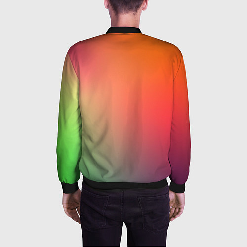 Мужской бомбер Color multicolored / 3D-Черный – фото 4