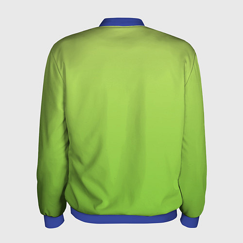 Мужской бомбер Color lime green / 3D-Синий – фото 2