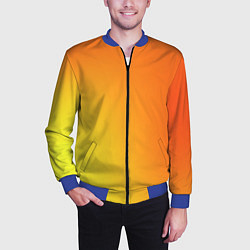 Бомбер мужской Color orange red, цвет: 3D-синий — фото 2