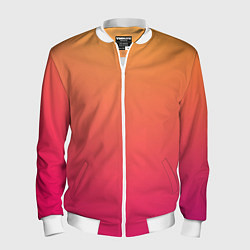 Бомбер мужской Color orange pink, цвет: 3D-белый