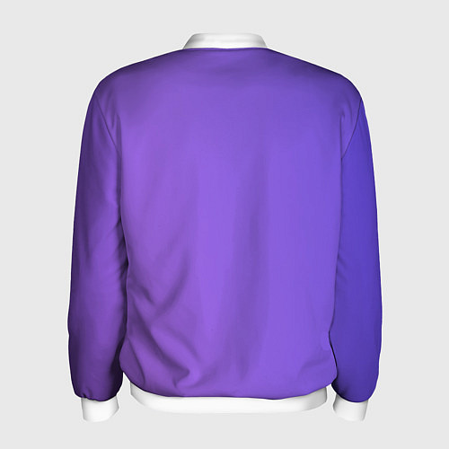 Мужской бомбер Color purple gradient / 3D-Белый – фото 2