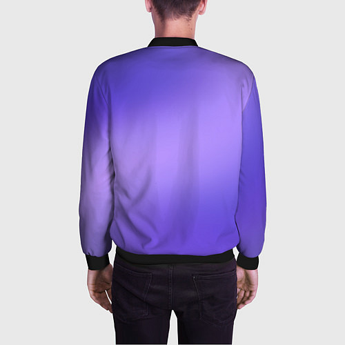 Мужской бомбер Color purple gradient / 3D-Черный – фото 4