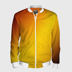 Бомбер мужской Color yellow red gradient, цвет: 3D-белый