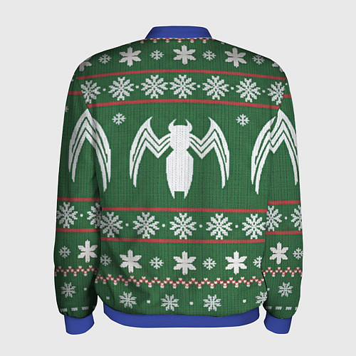 Мужской бомбер Рождественский свитер Венома / 3D-Синий – фото 2