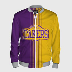 Бомбер мужской NBA Lakers LA, цвет: 3D-меланж
