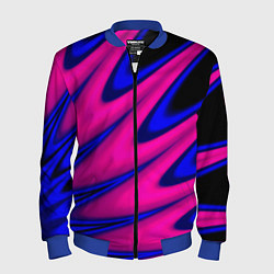 Бомбер мужской Multicolored color neon, цвет: 3D-синий