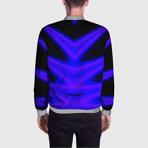 Мужской бомбер Color neon blue / 3D-Меланж – фото 4