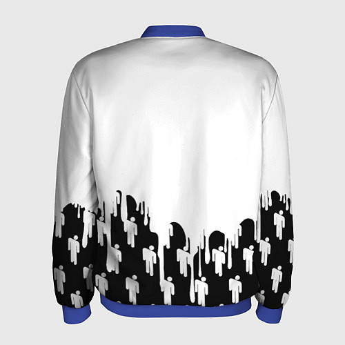 Мужской бомбер Ювентус краски люди / 3D-Синий – фото 2