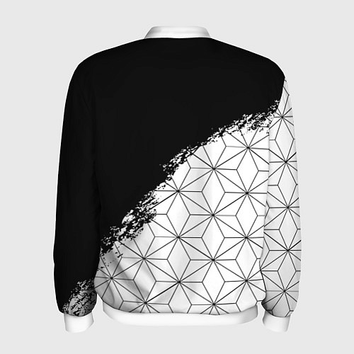 Мужской бомбер Liverpool краски текстура геометрия / 3D-Белый – фото 2