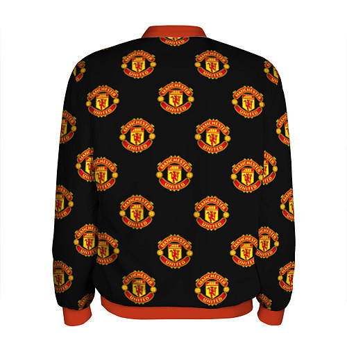 Мужской бомбер Manchester United Pattern / 3D-Красный – фото 2