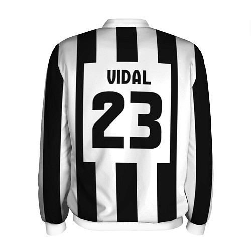 Мужской бомбер Juventus: Vidal / 3D-Белый – фото 2