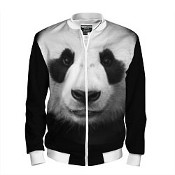 Бомбер мужской Взгляд панды, цвет: 3D-белый