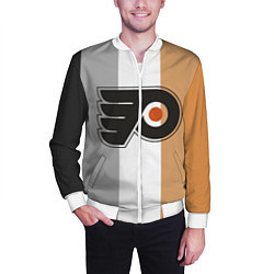 Бомбер мужской Philadelphia Flyers, цвет: 3D-белый — фото 2