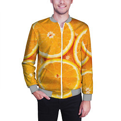 Бомбер мужской Апельсин, цвет: 3D-меланж — фото 2
