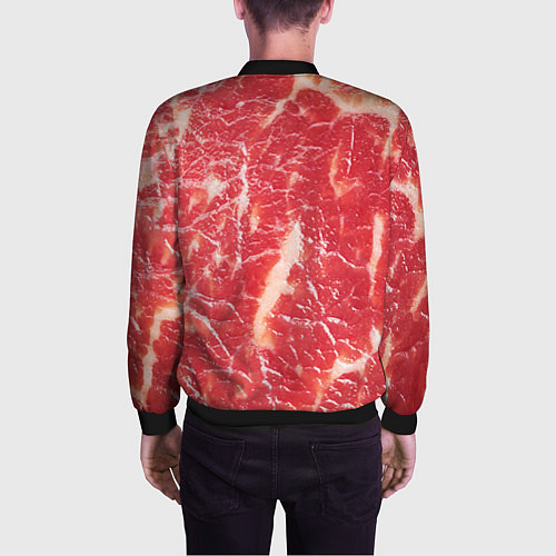 Мужской бомбер Мясо / 3D-Черный – фото 4