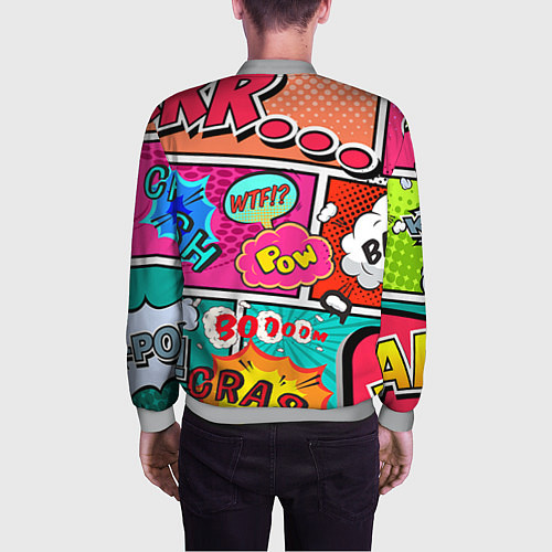 Мужской бомбер POP ART / 3D-Меланж – фото 4