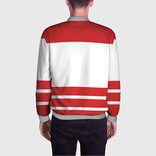 Мужской бомбер Detroit Red Wings / 3D-Меланж – фото 4