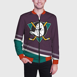 Бомбер мужской Anaheim Ducks Selanne, цвет: 3D-красный — фото 2