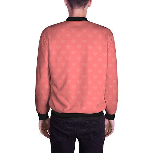 Мужской бомбер Влюбленные пингвины / 3D-Черный – фото 4