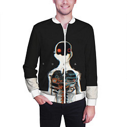 Бомбер мужской Three Days Grace: Skeleton, цвет: 3D-белый — фото 2