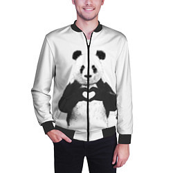 Бомбер мужской Panda Love, цвет: 3D-черный — фото 2