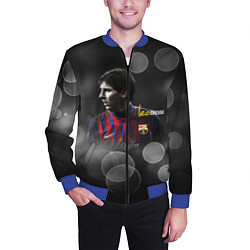 Бомбер мужской Leo Messi, цвет: 3D-синий — фото 2