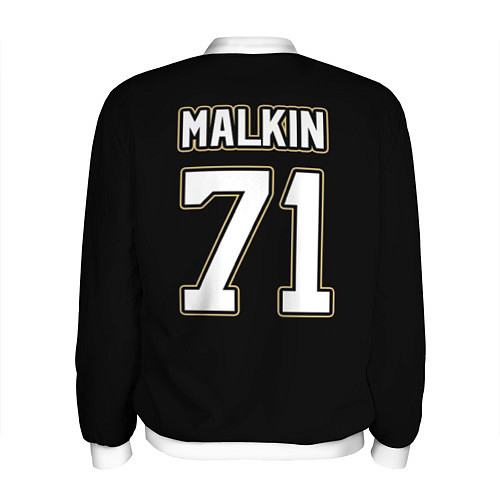 Мужской бомбер Pittsburgh Penguins: Malkin / 3D-Белый – фото 2