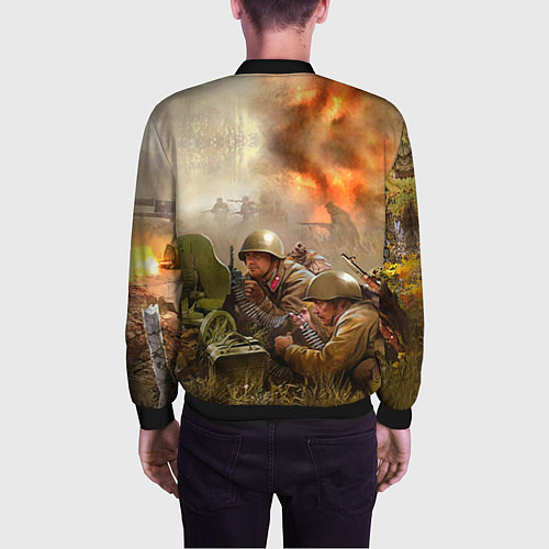 Мужской бомбер День победы / 3D-Черный – фото 4