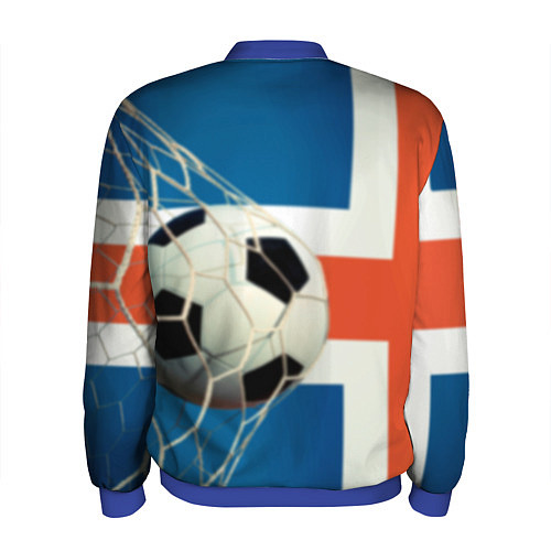 Мужской бомбер Исландский футбол / 3D-Синий – фото 2