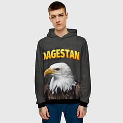 Толстовка-худи мужская Dagestan Eagle, цвет: 3D-черный — фото 2