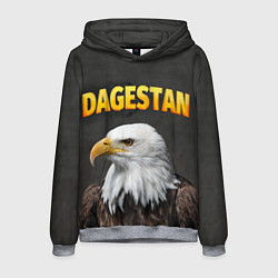 Толстовка-худи мужская Dagestan Eagle, цвет: 3D-меланж