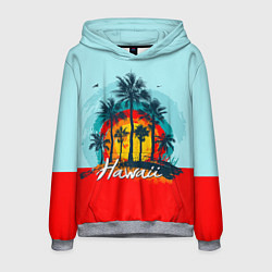 Толстовка-худи мужская HAWAII 6, цвет: 3D-меланж