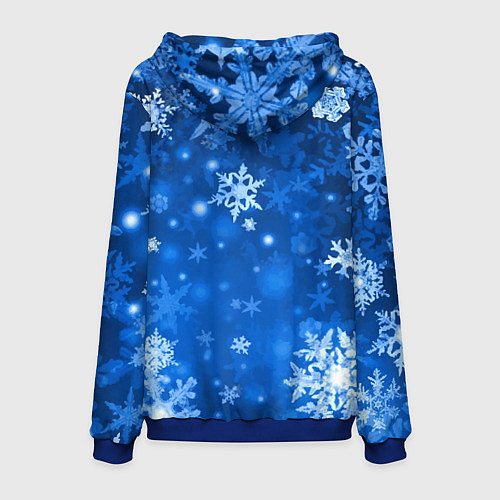 Мужская толстовка Новогодний Пикачу в полете / 3D-Синий – фото 2