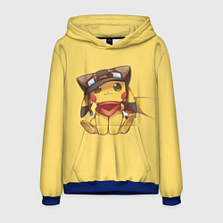 Толстовка-худи мужская Pikachu, цвет: 3D-синий